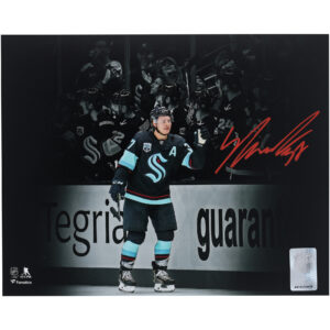 Yanni Gourde Seattle Kraken Autographed 8" x 10" Celebration Spotlight Photograph