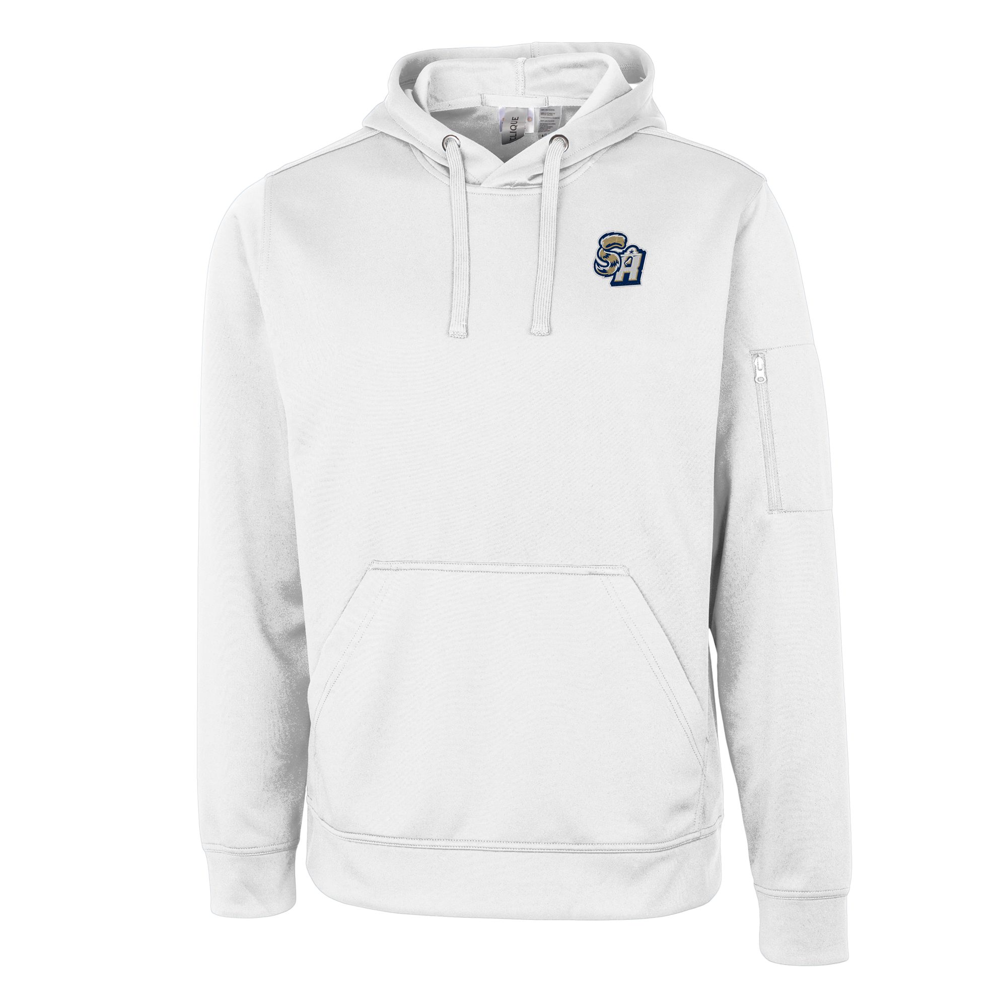 Unisex Cutter & Buck White San Antonio Missions Clique Lift Eco Performance Pullover Hoodie Sweatshirt - Image 6