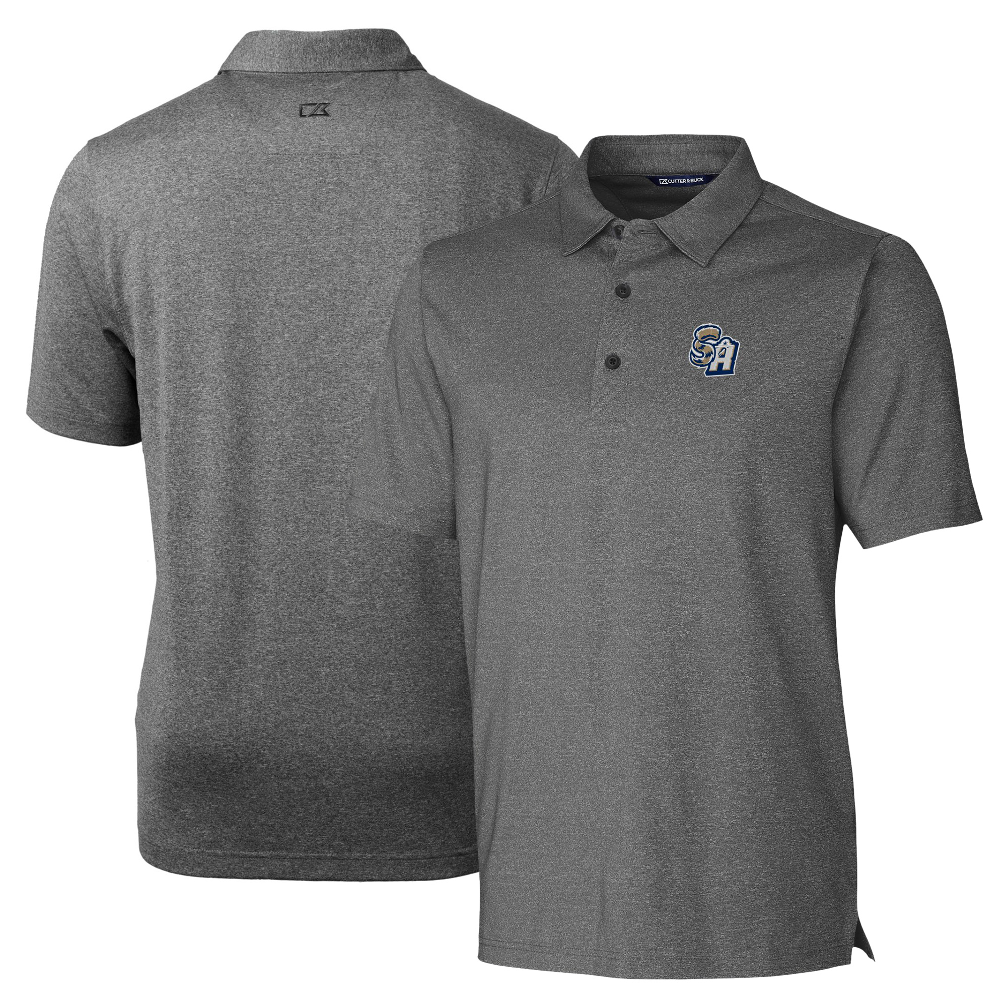 Men's Cutter & Buck Heather Charcoal San Antonio Missions Forge Heathered Stretch Polo - Image 5