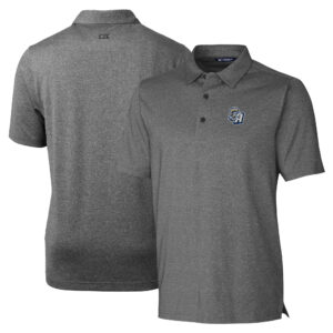 Men's Cutter & Buck Heather Charcoal San Antonio Missions Forge Heathered Stretch Polo