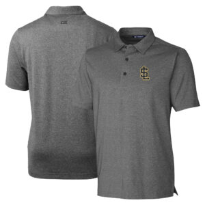 Men's Cutter & Buck Heather Charcoal Salt Lake Bees Forge Heathered Stretch Polo