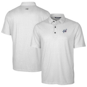 Men's Cutter & Buck  Charcoal Reading Fightin Phils Big & Tall DryTec Pike Double Dot Print Stretch Polo