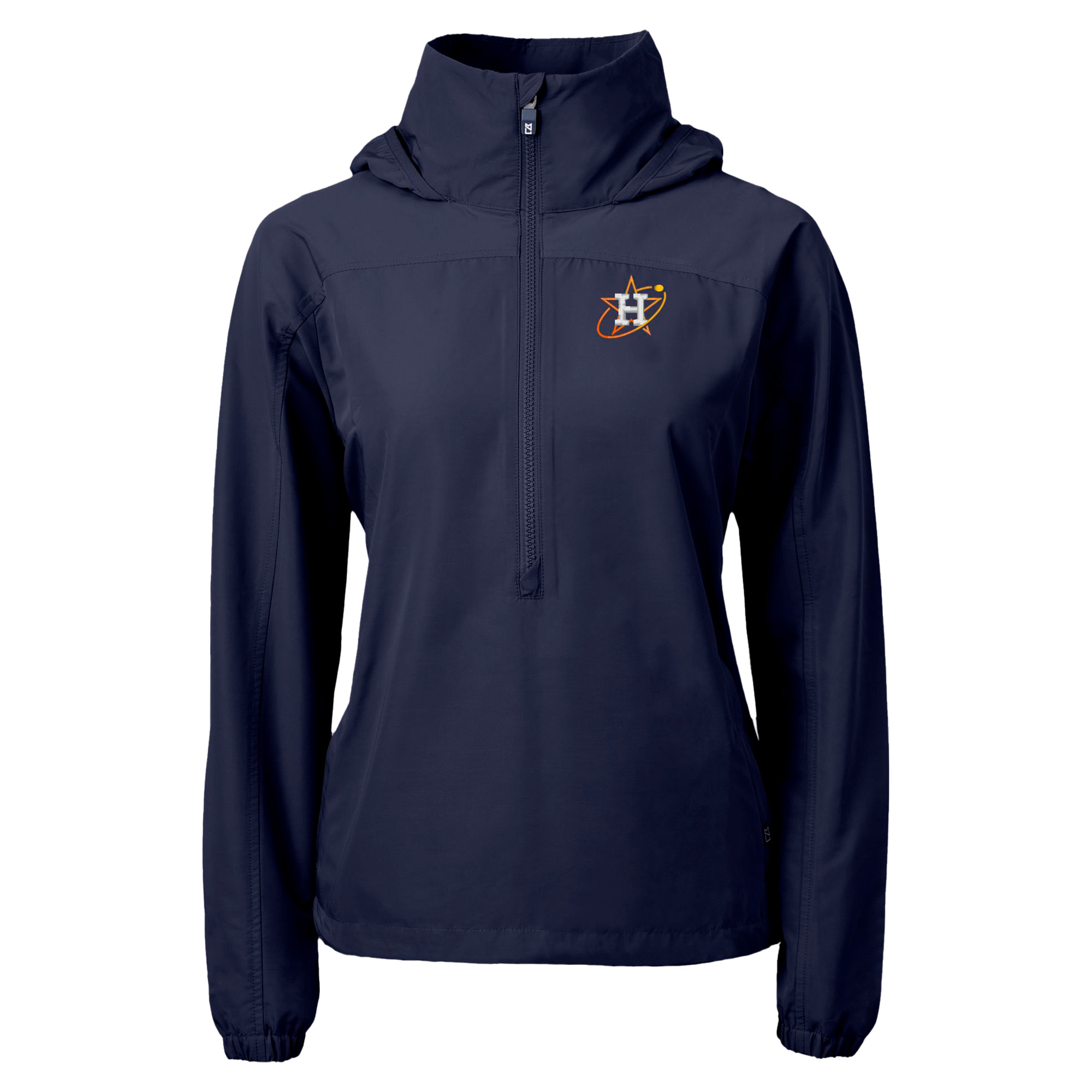 Women's Cutter & Buck Navy Houston Astros City Connect Charter Eco Recycled Half-Zip Anorak Jacket - Image 3