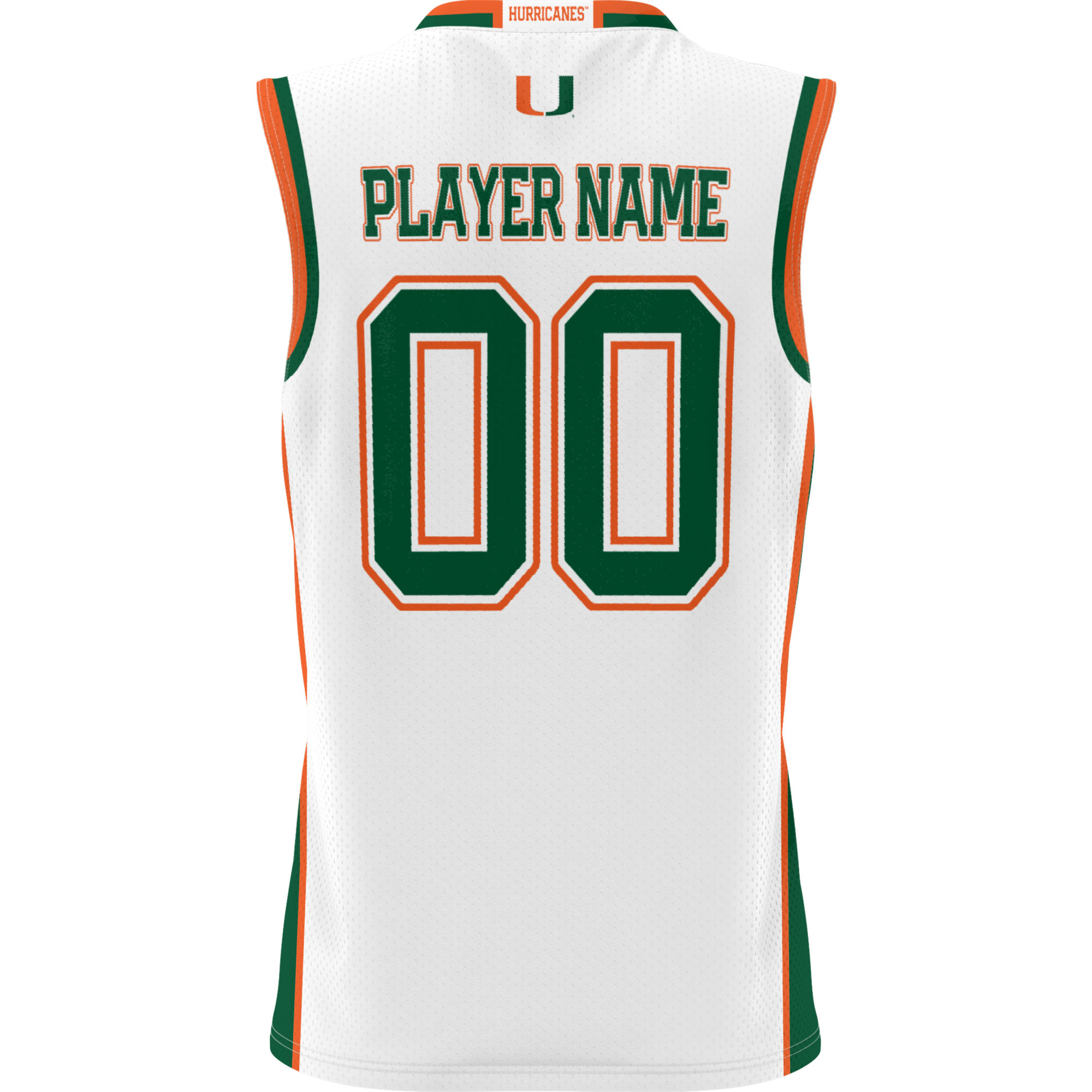 Men's GameDay Greats White Miami Hurricanes NIL Pick-A-Player Lightweight Basketball Jersey - Image 7