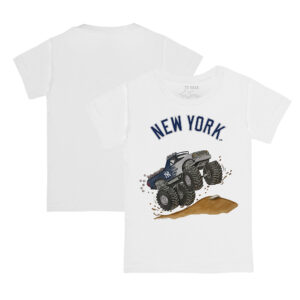 Infant Tiny Turnip White New York Yankees Monster Truck T-Shirt