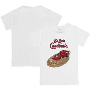 Youth Tiny Turnip White St. Louis Cardinals Race Car T-Shirt
