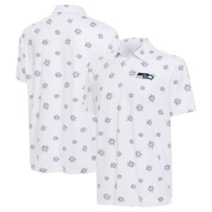 Men's Antigua White Seattle Seahawks Fireworks Polo