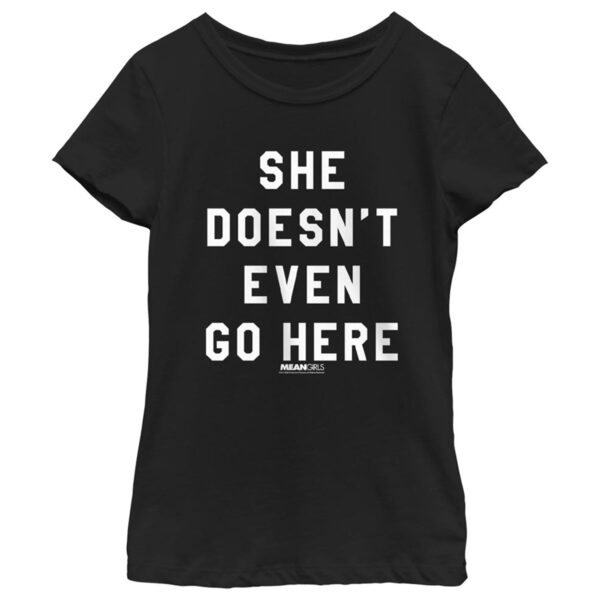 Girls Youth Mad Engine White Mean Girls Doesn't Go Graphic T-Shirt