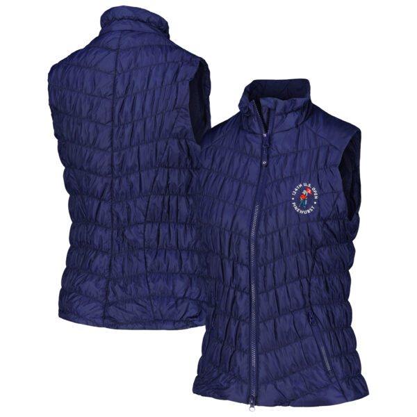 Women's 2024 U.S. Open IBKUL Navy Full-Zip Vest