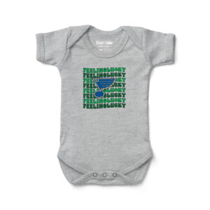 Newborn Chad & Jake Heather Gray St. Louis Blues Feeling Lucky Bodysuit