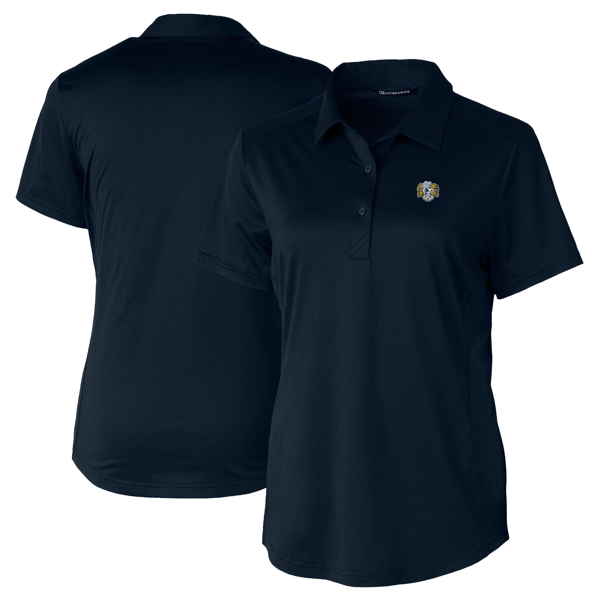 Women's Cutter & Buck Navy North Carolina Tar Heels Vault DryTec Prospect Textured Stretch Polo - Image 2