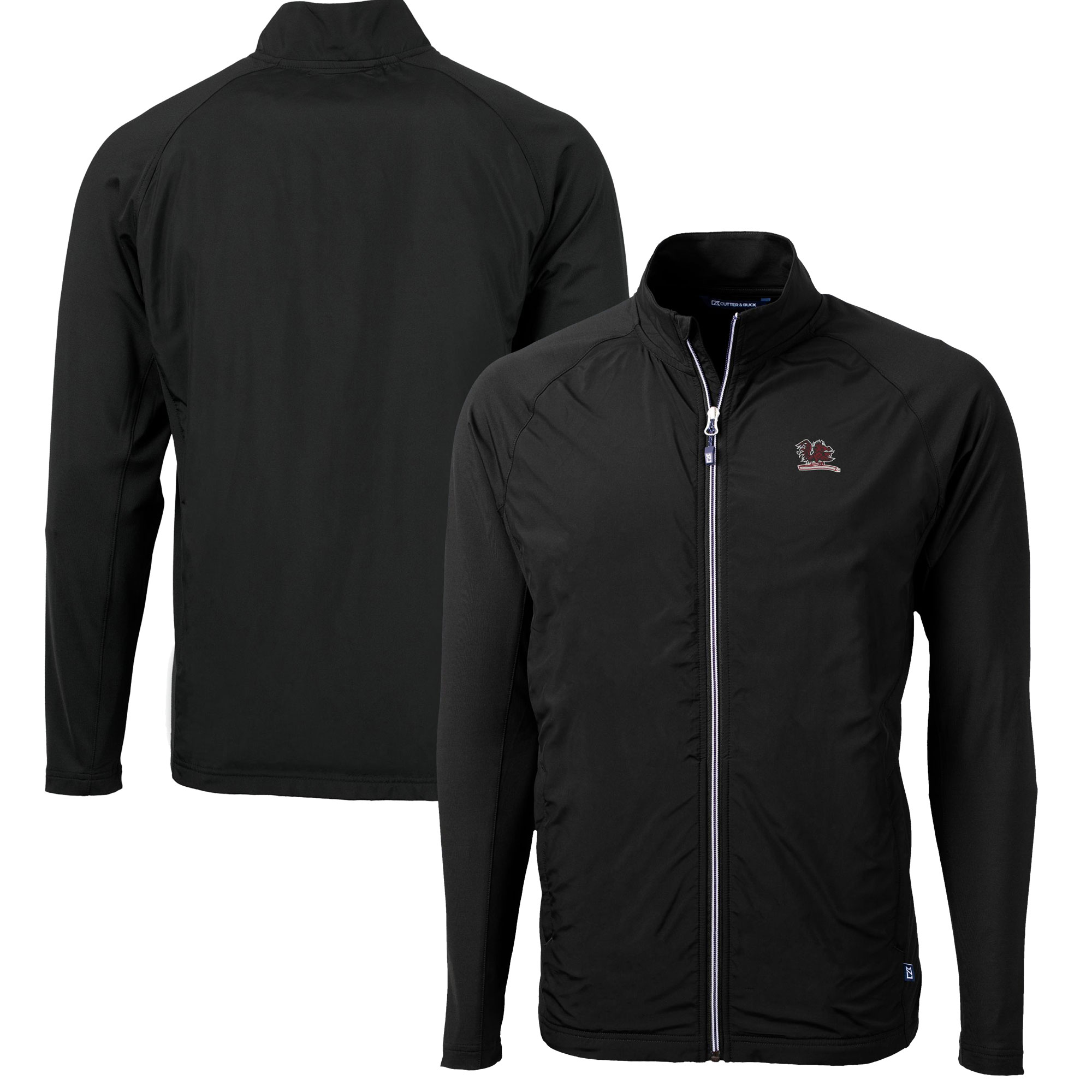Men's Cutter & Buck Black South Carolina Gamecocks Vault Adapt Eco Knit Hybrid Recycled Mens Full Zip Jacket - Image 5