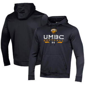 Men's Under Armour Black UMBC Retrievers Softball Pullover Hoodie