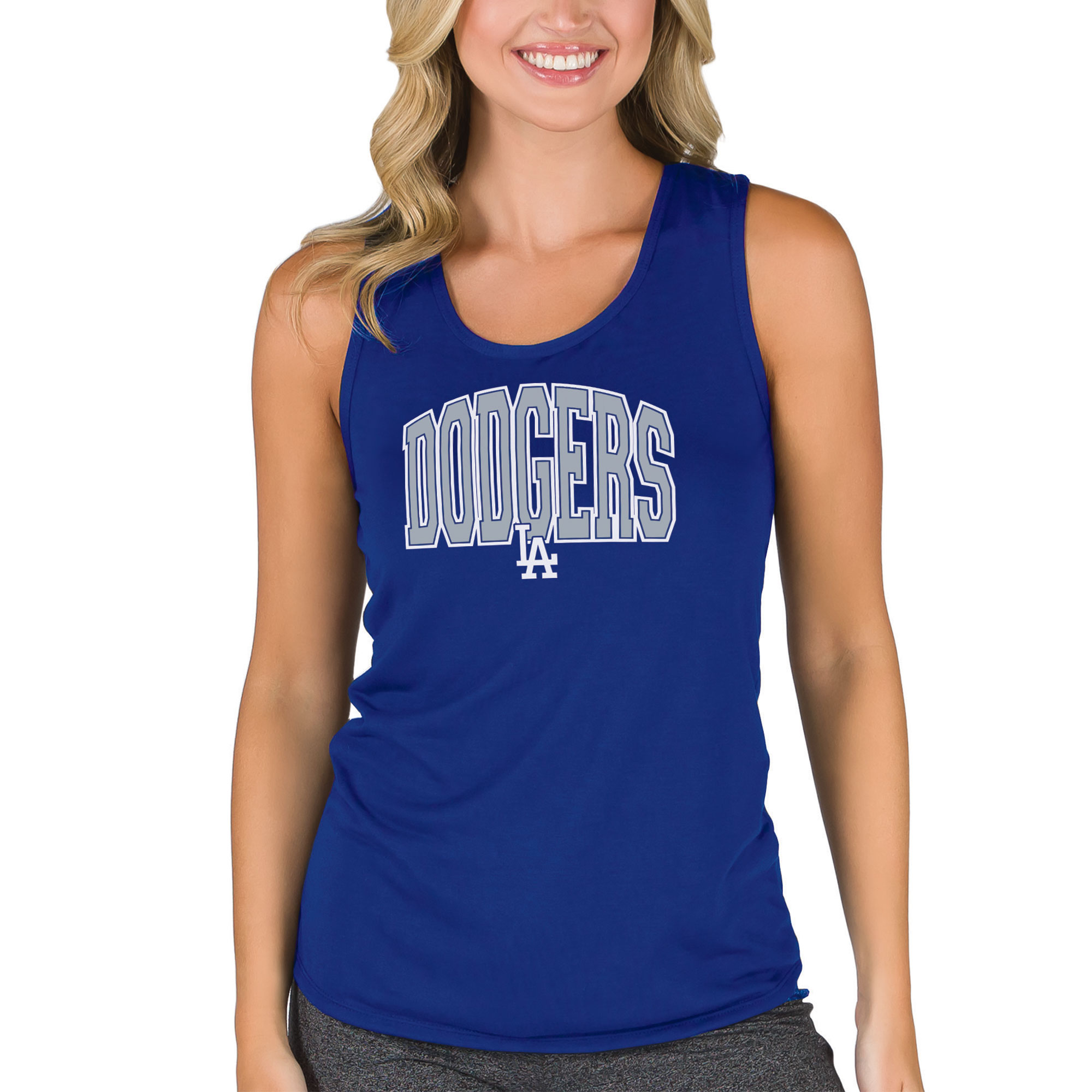 Women's Concepts Sport Royal Los Angeles Dodgers Marathon Racerback Tank Top