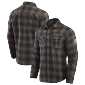 Men's Darius Rucker Collection by Fanatics Tan Milwaukee Brewers Classic Flannel Long Sleeve Button-Up Shirt