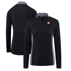 Women's Levelwear Black Atlanta Hawks Moxie Insignia Core Quarter-Zip Pullover Top