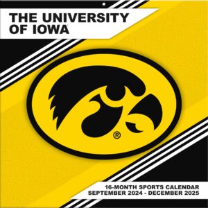 Iowa Hawkeyes 2024-2025 12” x 12” Team Wall Calendar