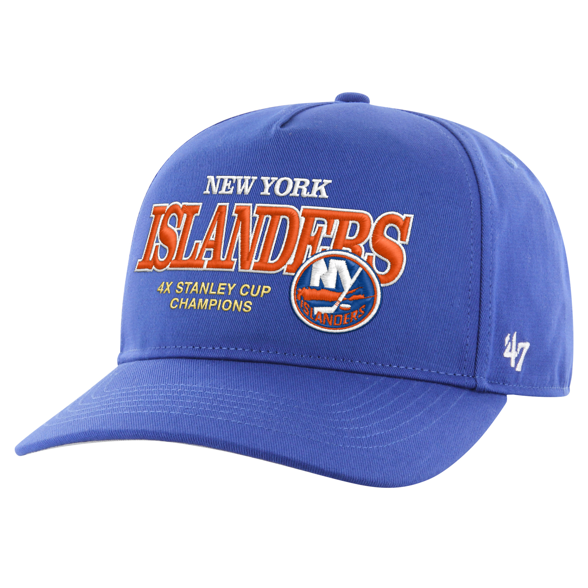 Men's '47 Royal New York Islanders 4X Stanley Cup Champions Penalty Box Hitch Adjustable Hat - Image 4