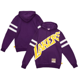 Men's Mitchell & Ness  Purple Los Angeles Lakers Substantial Fleece Pullover Hoodie
