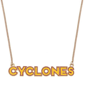 Women's Iowa State Cyclones Enamel Script Outline Necklace