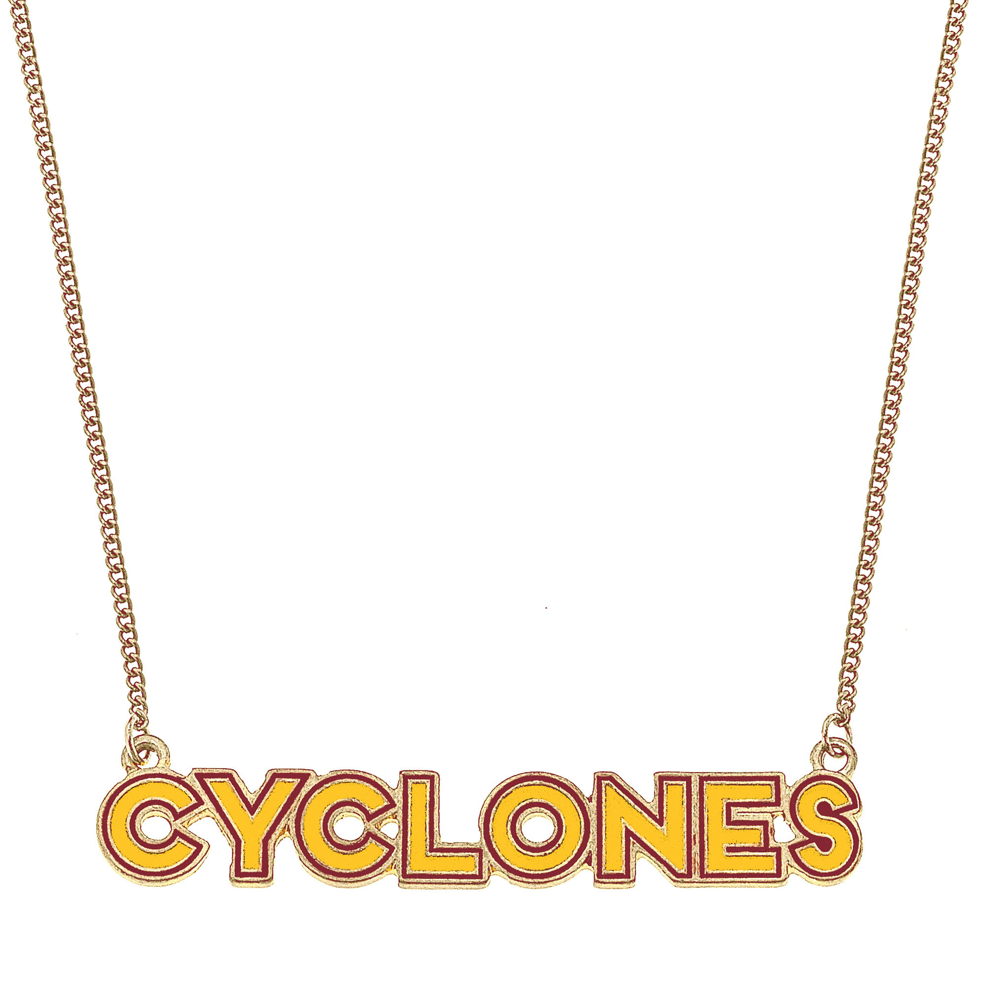 Women's Iowa State Cyclones Enamel Script Outline Necklace