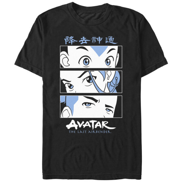 Men's Mad Engine Black Avatar: The Last Airbender Heroes Graphic T-Shirt