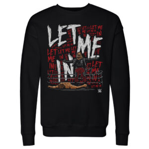 Men's 500 Level Black Bray Wyatt Let Me In Repeat Crewneck Pullover Sweatshirt