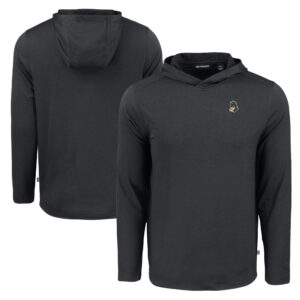 Men's Cutter & Buck Black Michigan State Spartans Coastline Epic Comfort Eco Recycled Long Sleeve Hoodie T-Shirt