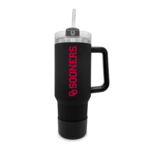 Oklahoma Sooners 40oz. Stainless Tumbler with Handle & Removable Straw