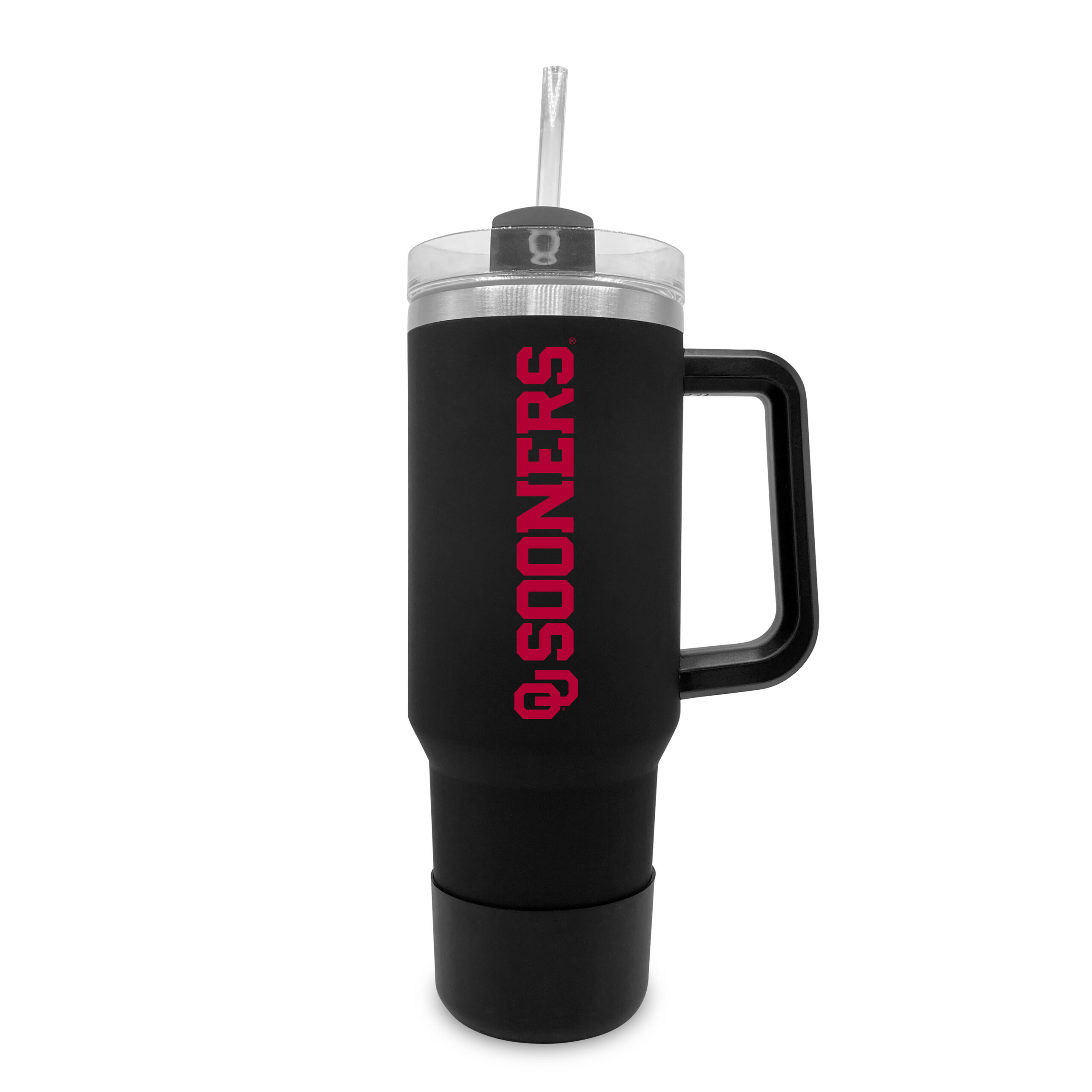 Oklahoma Sooners 40oz. Stainless Tumbler with Handle & Removable Straw