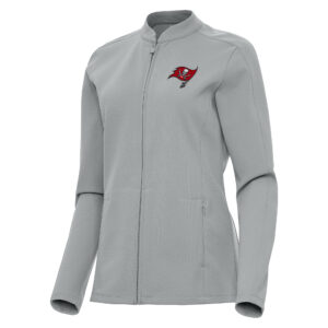 Women's Antigua  Gray Tampa Bay Buccaneers Regard Full-Zip Jacket
