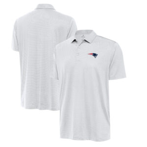 Men's Antigua White New England Patriots Eclipse Polo