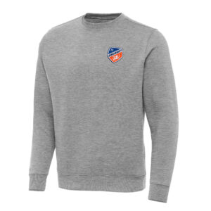 Men's Antigua Heather Gray FC Cincinnati Big & Tall Victory Pullover Sweatshirt