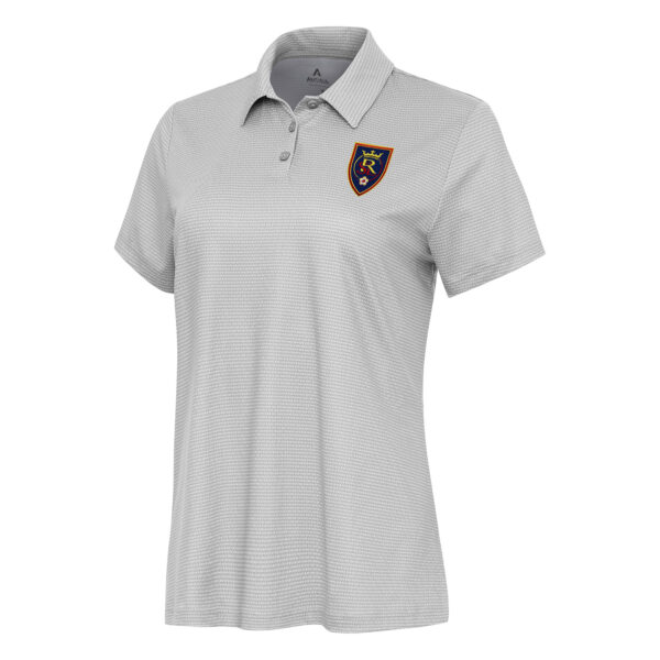 Women's Antigua White/Gray Real Salt Lake Rings Polo