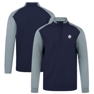 Men's Levelwear Navy Toronto Maple Leafs Bayou Insignia Core Quarter-Zip Pullover Top