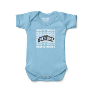 Newborn & Infant Chad & Jake Light Blue Mount St. Mary's Mountaineers Retro Bodysuit