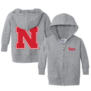 Toddler Chad & Jake  Heather Gray Nebraska Huskers Logo Full-Zip Hoodie Jacket