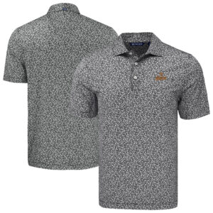 Men's Cutter & Buck Black Houston Astros Pike Eco Flora Print Recycled Polo