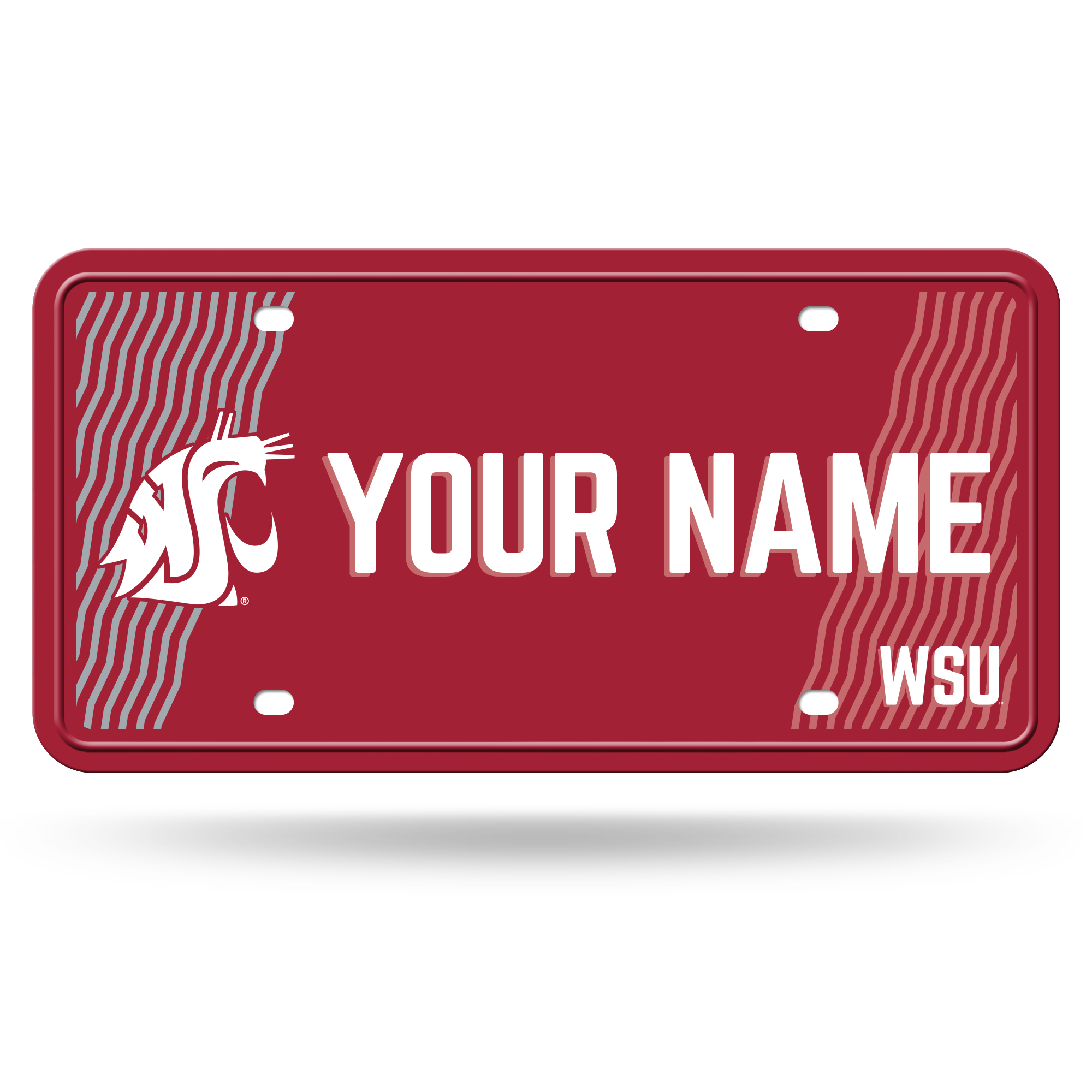Washington State Cougars 6" x 12" Personalized License Plate