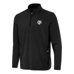 Men's Antigua  Black Texas A&M Aggies Perilous Quarter-Zip Sweatshirt