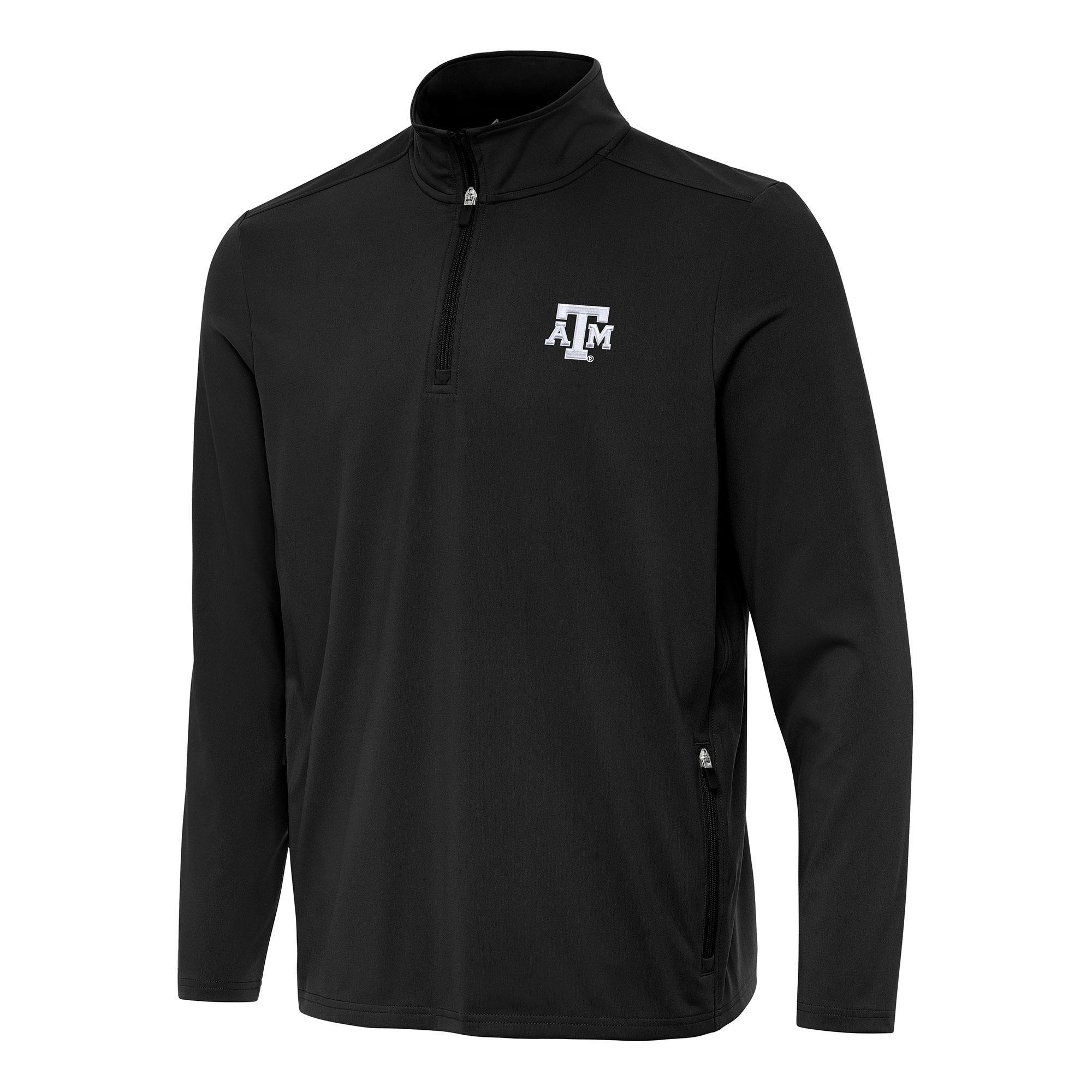 Men's Antigua Black Texas A&M Aggies Perilous Quarter-Zip Sweatshirt