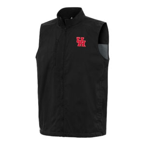 Men's Antigua  Black Houston Cougars Brisk Full-Zip Vest