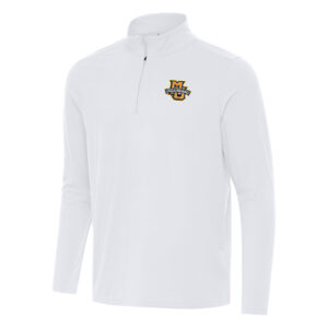 Men's Antigua White Marquette Golden Eagles Intent Quarter-Zip Top