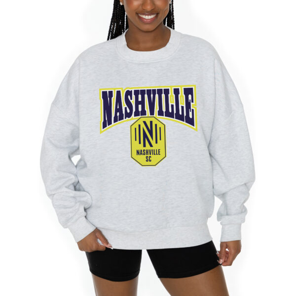 Women's Gameday Couture  Ash Nashville SC Pitch Pride Pullover Sweatshirt