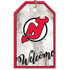 New Jersey Devils 11'' x 19'' Welcome Team Tag Sign