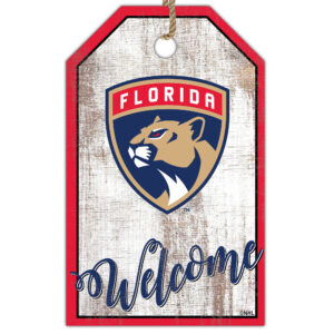 Florida Panthers 11'' x 19'' Welcome Team Tag Sign