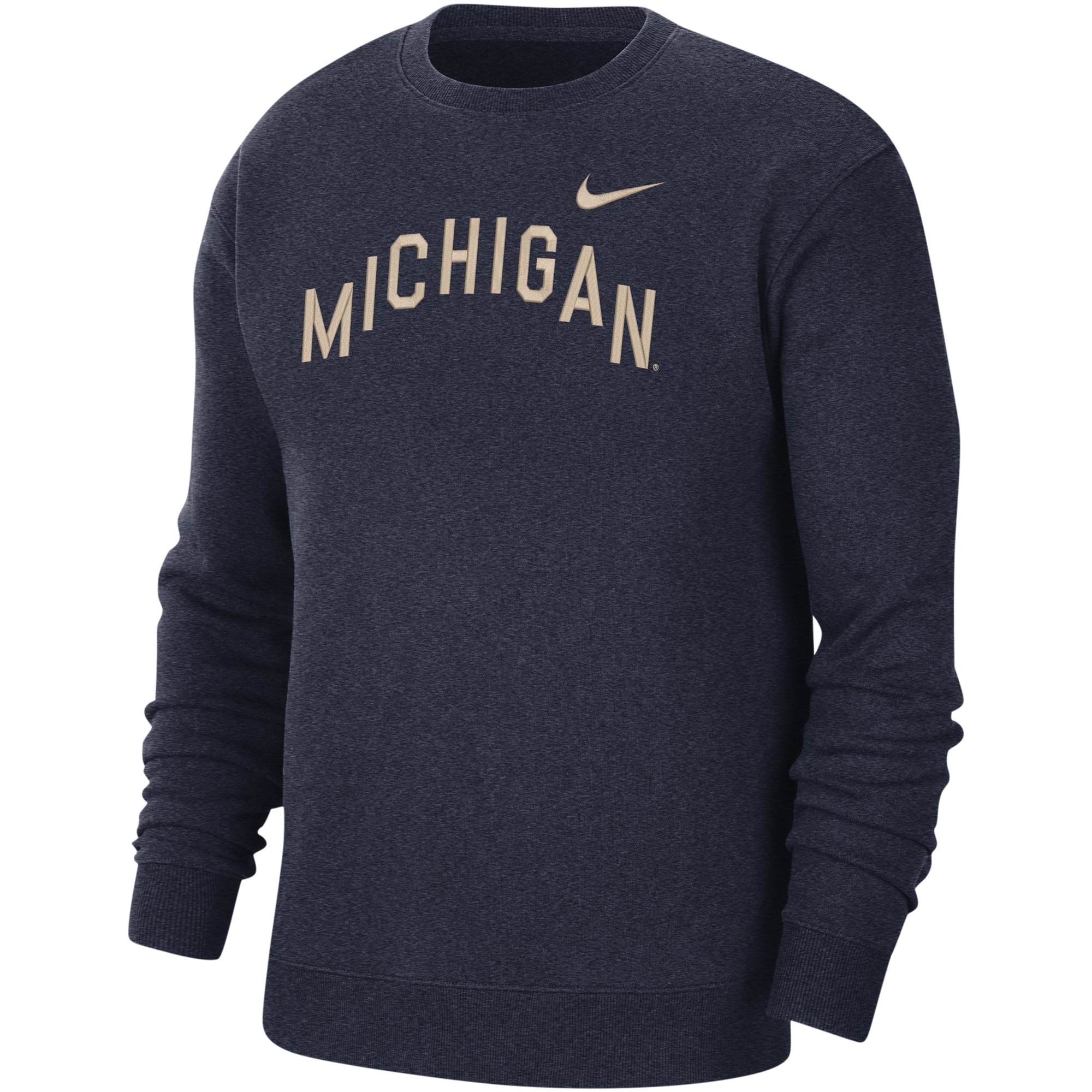 Men's Nike Navy Michigan Wolverines Campus Pullover Sweatshirt - Image 6