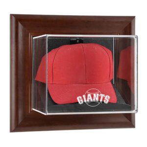 San Francisco Giants Brown Framed Wall-Mounted Logo Cap Case