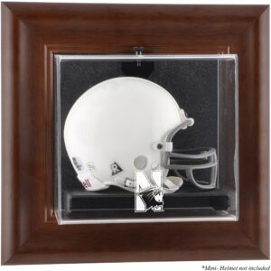 Northwestern Wildcats Brown Framed Wall-Mountable Mini Helmet Display Case
