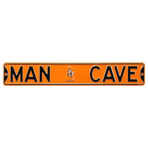 Orange Oklahoma State Cowboys 6" x 36" Man Cave Steel Street Sign